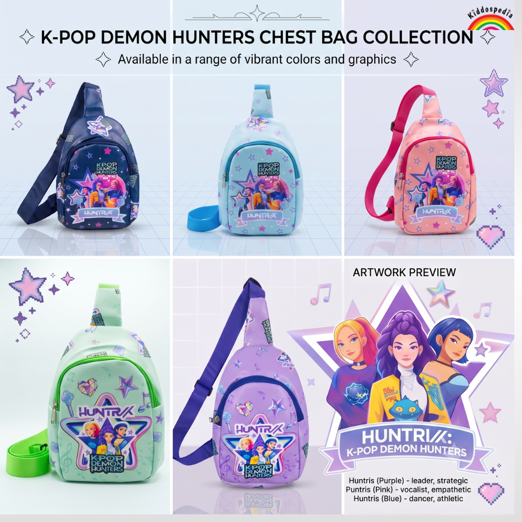KPOP Demon Hunters Ultimate Fan Hamper – 7 Items Gift Set | Huntrix | Kiddospedia