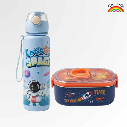 Space Lunch Box & Water Bottle Combo for Kids | Kiddospedia