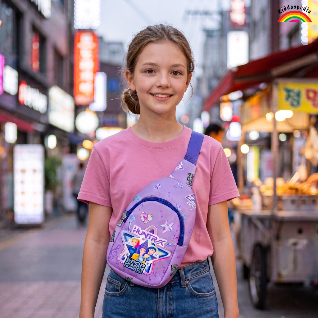 K-Pop Demon Huntrex Crossbody Chest Bag for Kids | Kiddospedia