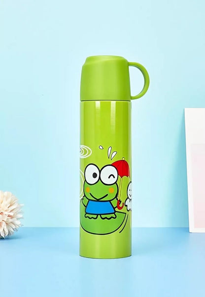 Kids Insulated Water Bottle with Cup (500 ml) - Kiddospedia