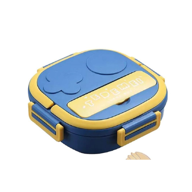 Stainless Steel Lunch Box – 3 Compartment Bento for School & Office - Kiddospedia