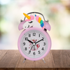 Front view of Unicorn Twin Bell Alarm Clock with Backlight – Kiddospedia