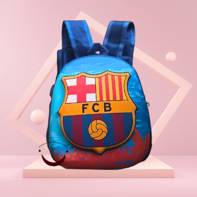 Embossed FCB Hard Shell Bag for Kids, Soccer Backpack (14 inch, Pack of 1) - Kiddospedia
