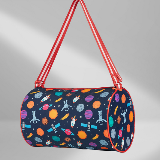 Astronaut Duffle Bag for Kids , Space Theme Duffel Bag with Side Pocket - Kiddospedia
