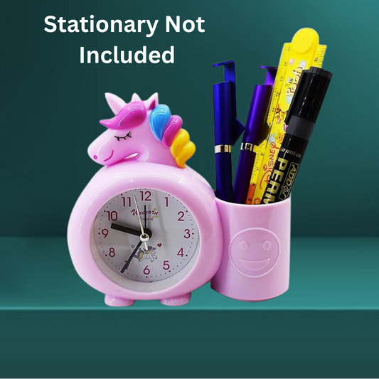 Unicorn Alarm Clock with Pen Holder for Kids – Cute Return Gift by Kiddospedia