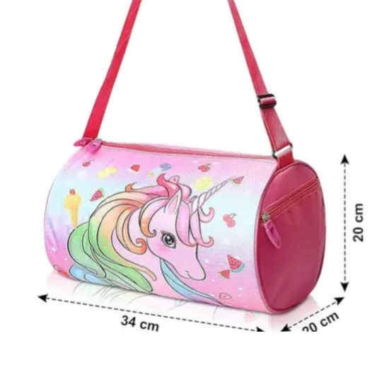 Unicorn Duffle Bag for Girls  with Shoulder Strap - Kiddospedia