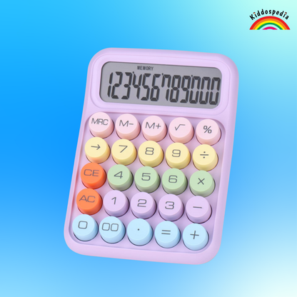 Colorful Candy Mechanical Calculator | Cute Stationery – Kiddospedia