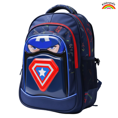 Blue Superhero School Bag