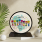 Teacher's Day Gift – Wooden Decorative Table Top (Round Shape) Kiddospedia