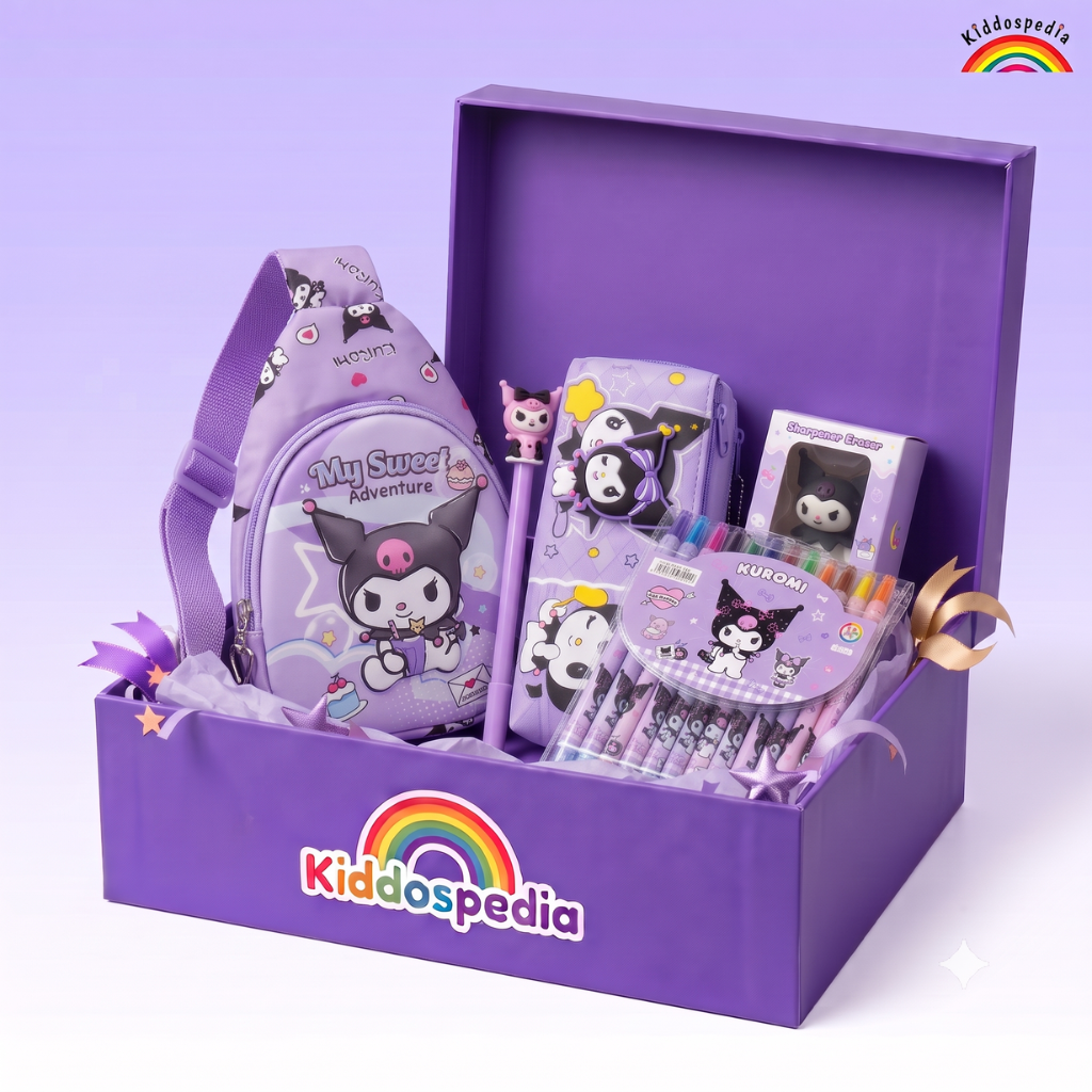 Kuromi Combo for Kids | 5-Products Fan Gift Set | Kiddospedia