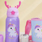 Unicorn Bunny Water Bottle for Kids – Leak-Proof & Easy Clean - Kiddospedia