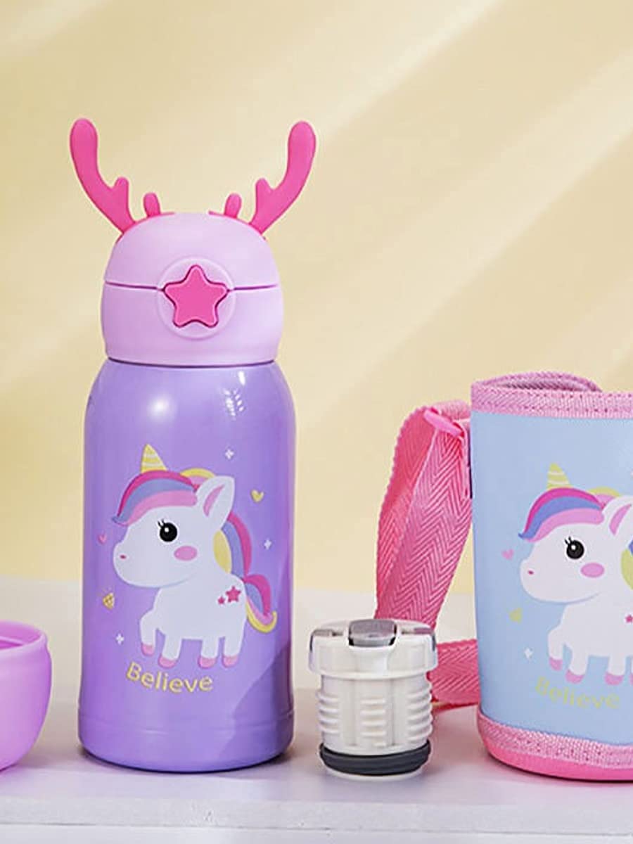 Unicorn Bunny Water Bottle for Kids – Leak-Proof & Easy Clean - Kiddospedia