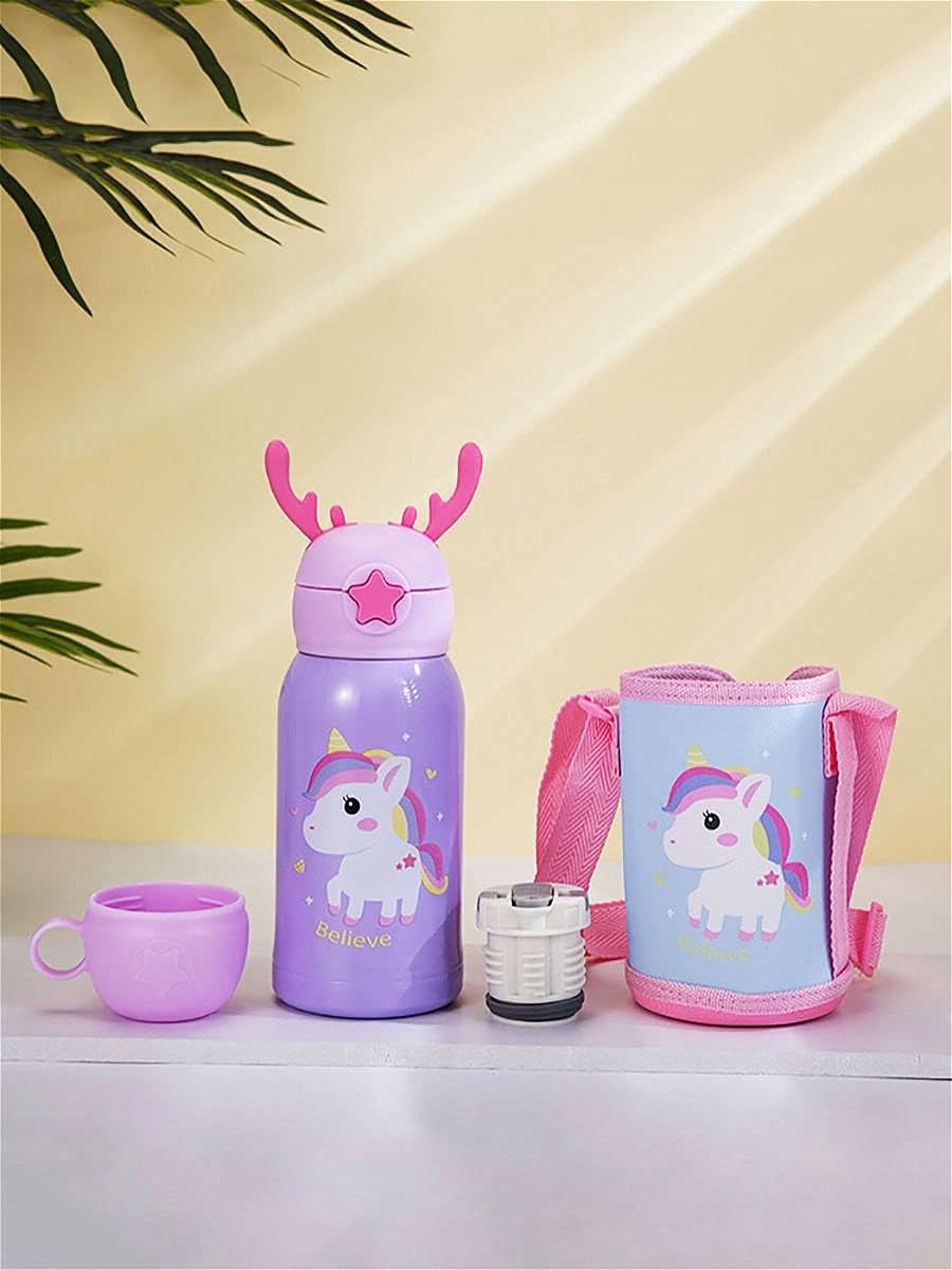 Unicorn Bunny Water Bottle for Kids – Leak-Proof & Easy Clean - Kiddospedia